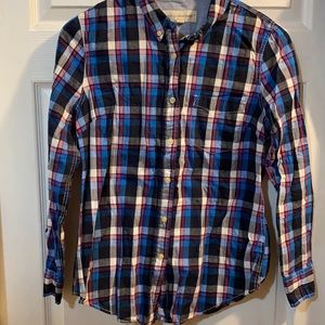 Button down plaid shirt